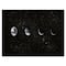 Designart - Moon Phases In The Night Sky - Modern Canvas Wall Art Print